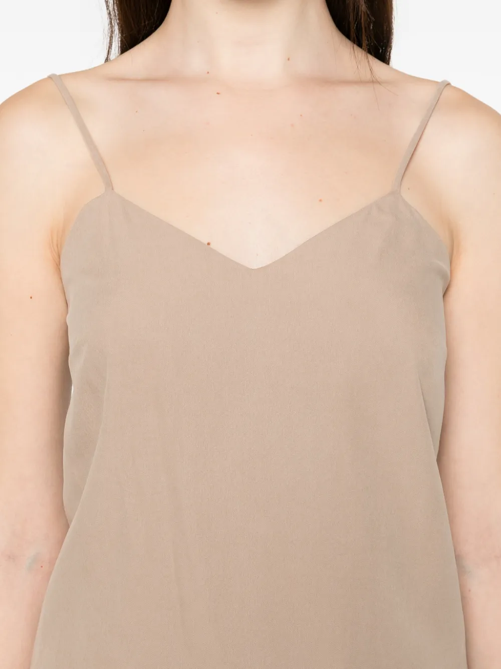 Max Mara Unghia top met V-hals Beige