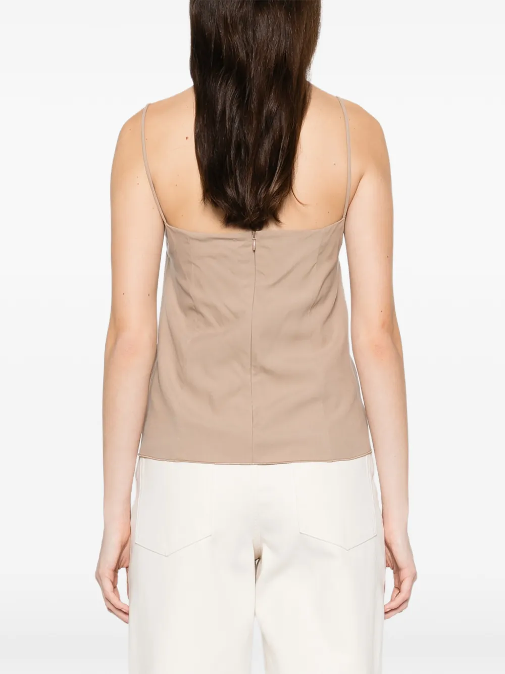 Max Mara Unghia top met V-hals Beige