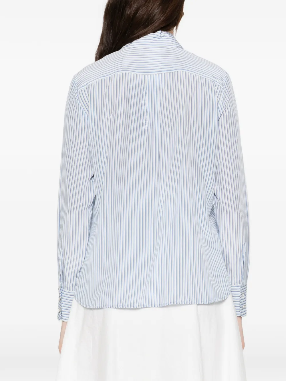 Max Mara Flirt Striped Button Shirt In White