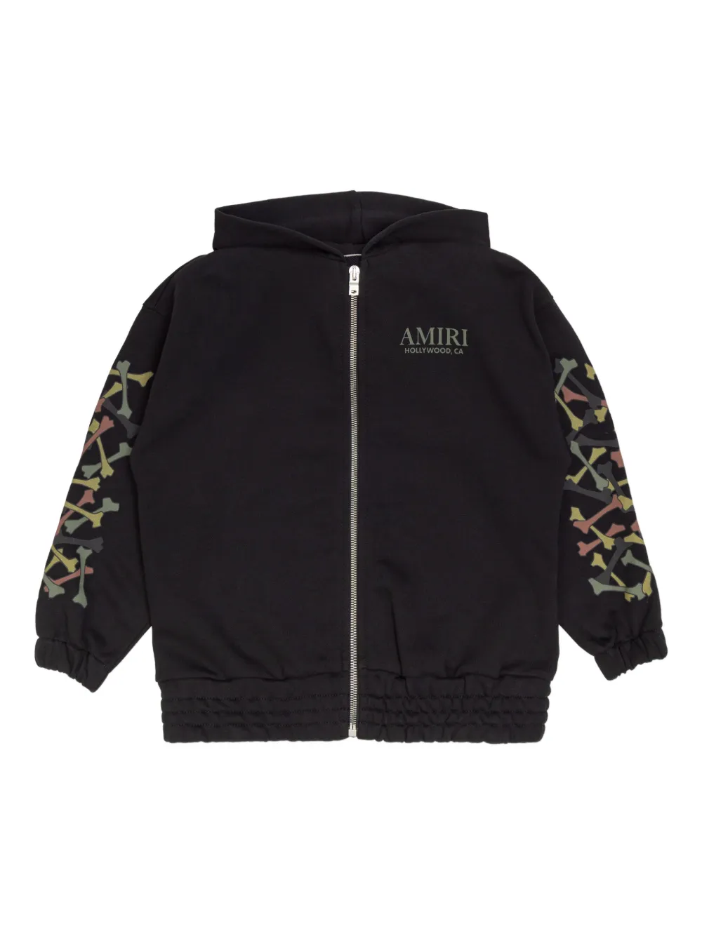 AMIRI KIDS bones print zip hoodie - Nero