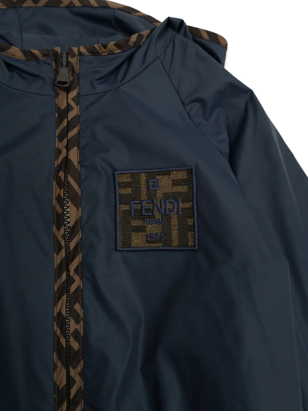  Fendi Kids Logo-patch Jacket - Blue 
