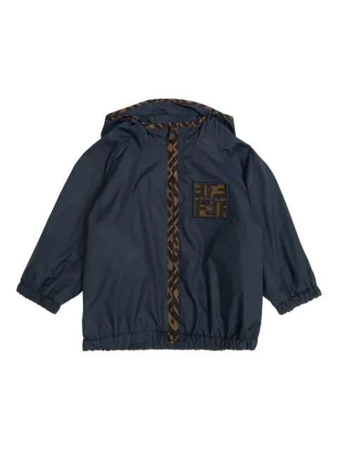 Fendi Kids logo-patch jacket