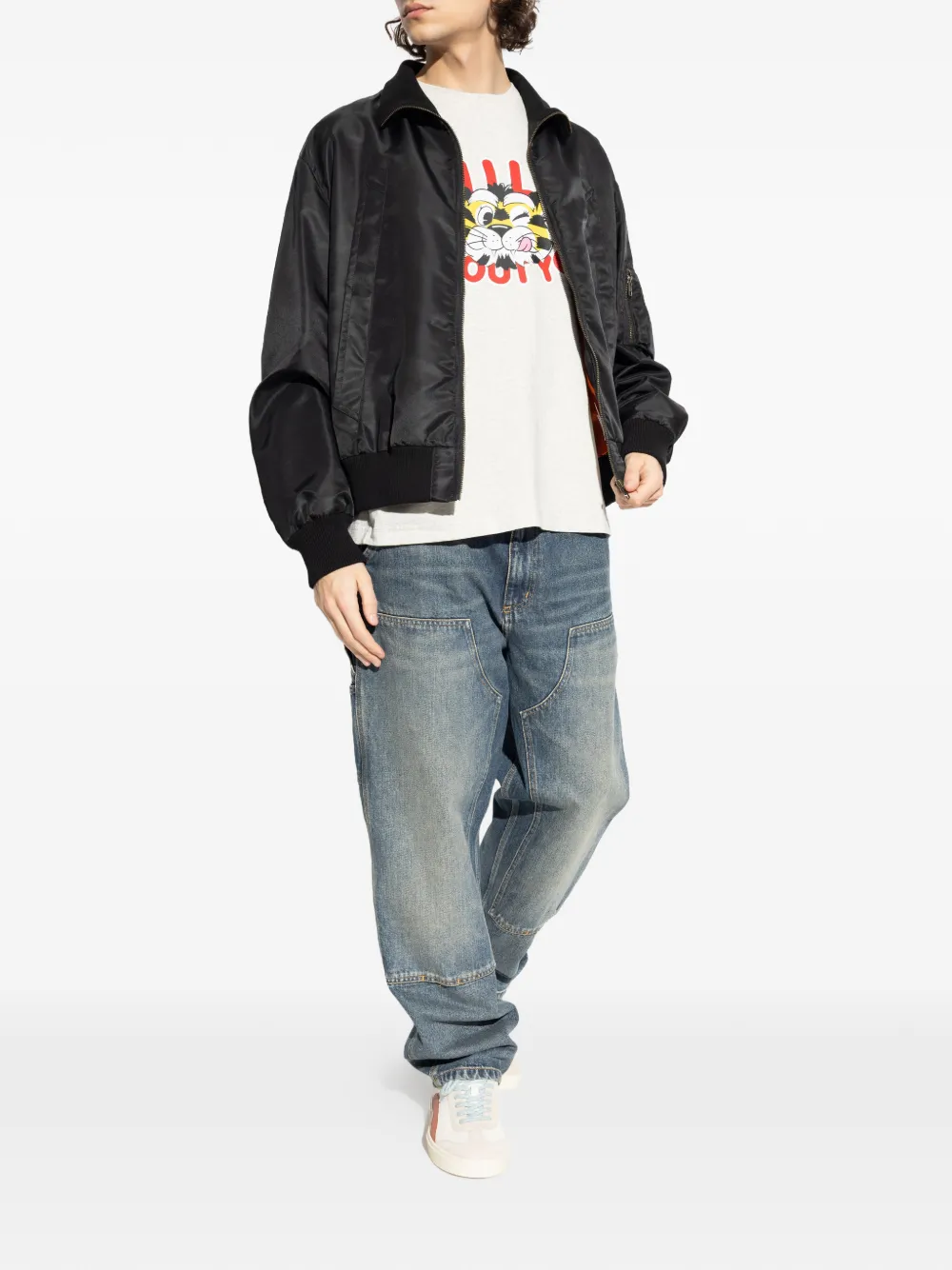 Kenzo Wild Tiger T-shirt met print - Grijs