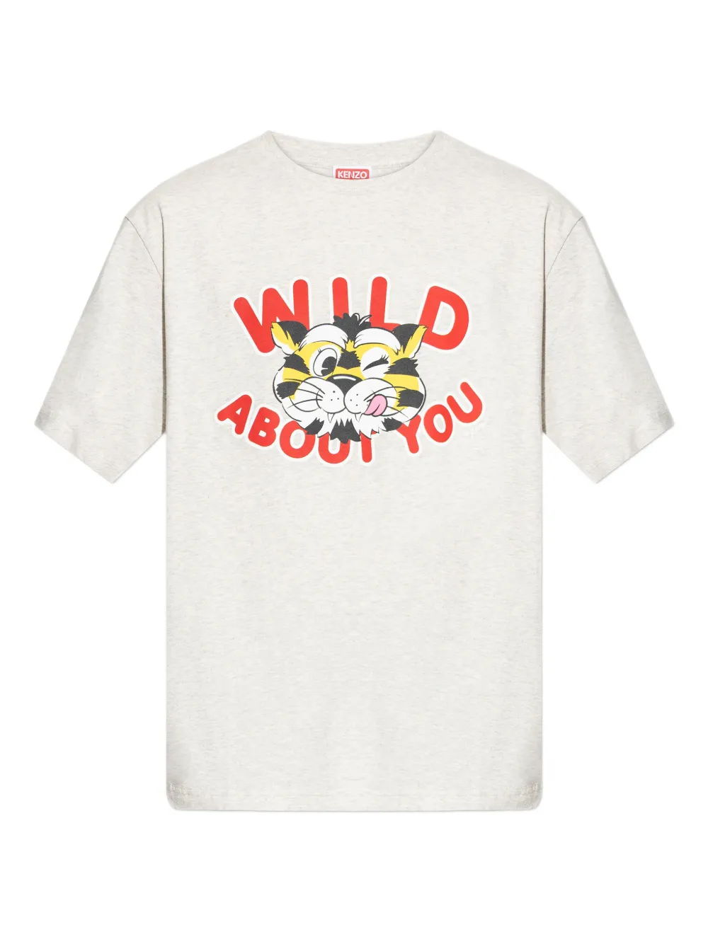 Kenzo Wild Tiger cartoon-print T-shirt - Grigio