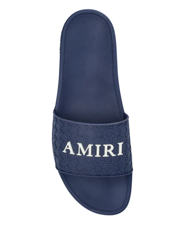 最終お値下げです AMIRI サンダル Amiri logo AMIRI ロゴディテール サンダル | ブルー | FARFETCH JP