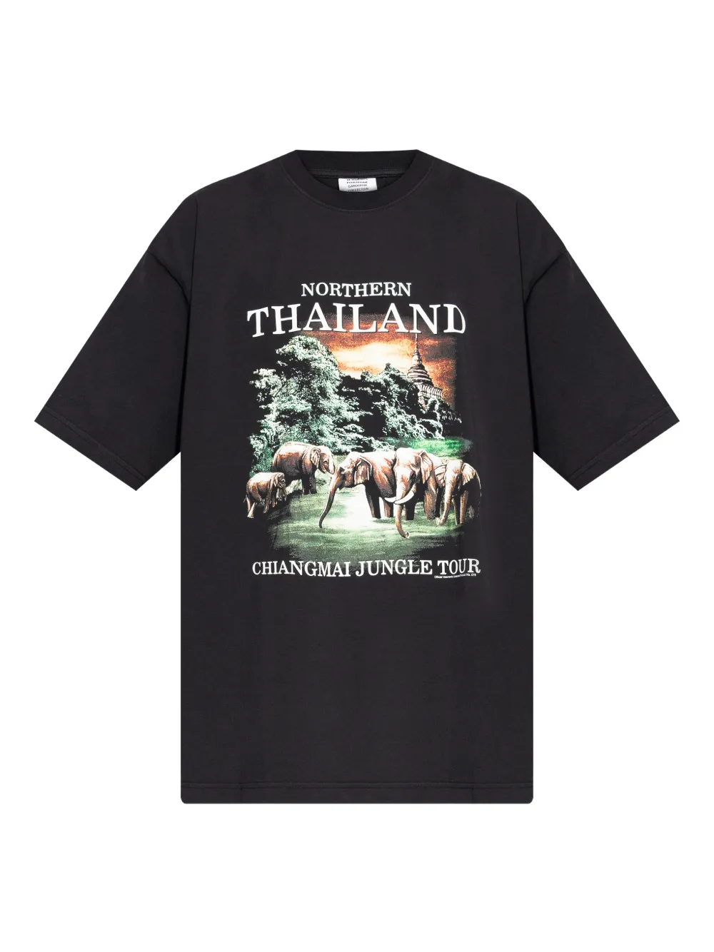 VETEMENTS Northern Thailand Chiangmai Jungle Tour T-shirt - Schwarz