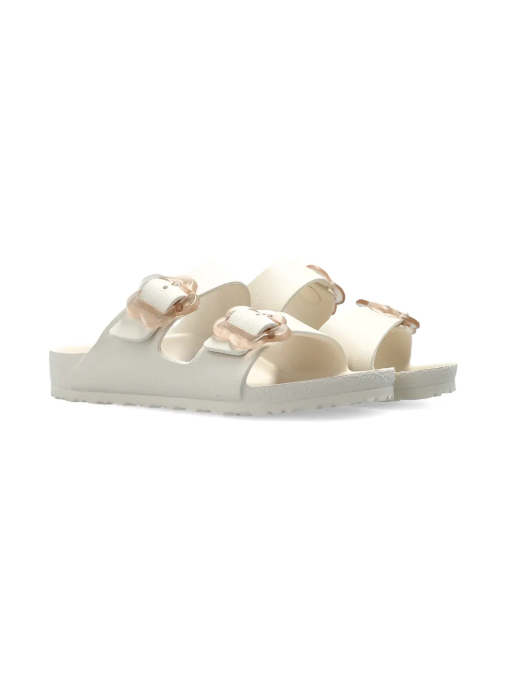 Birkenstock Kids Arizona buckle strap sandals Beige