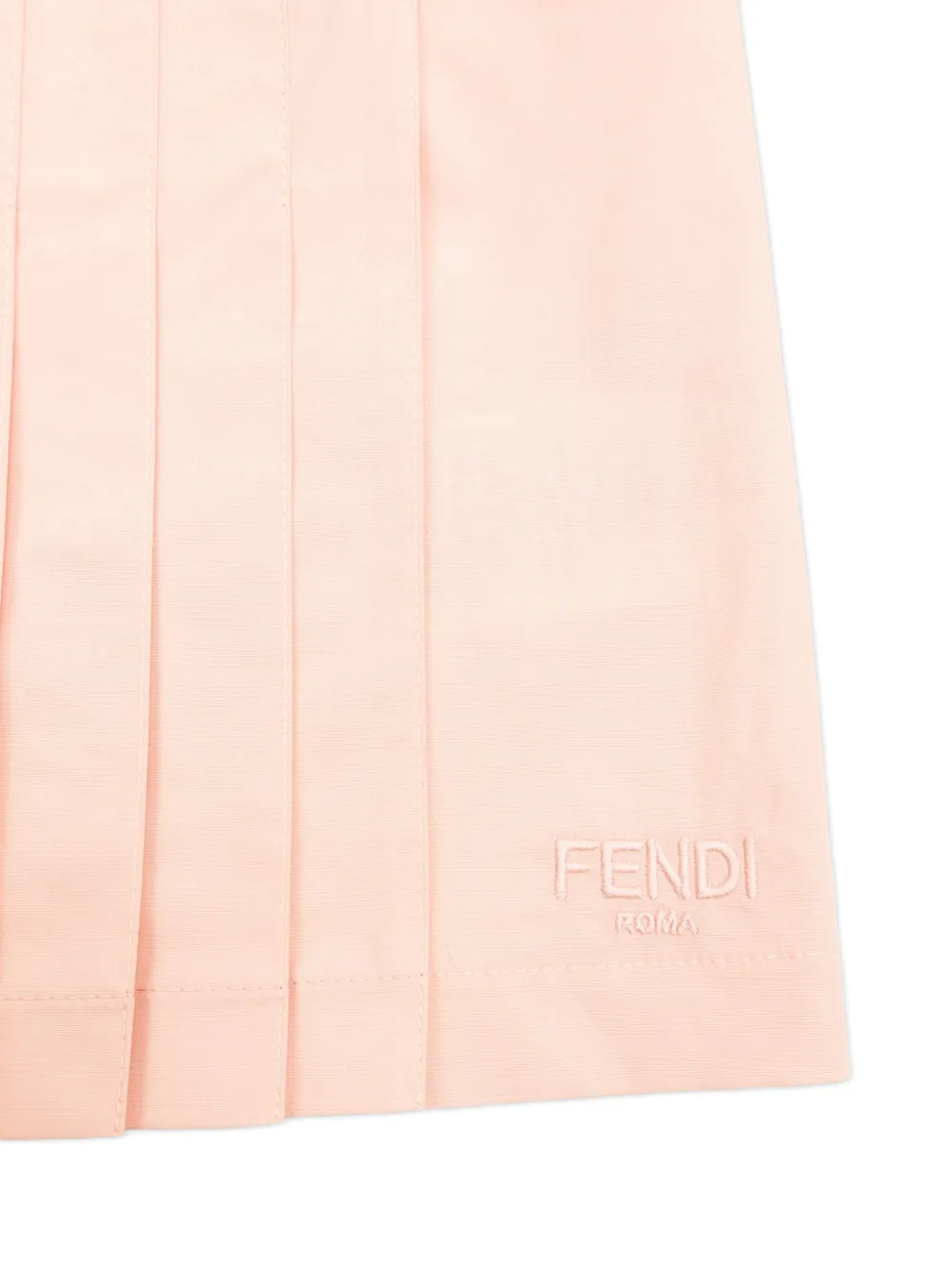 Fendi Kids Geplooide jurk met strikprint Roze