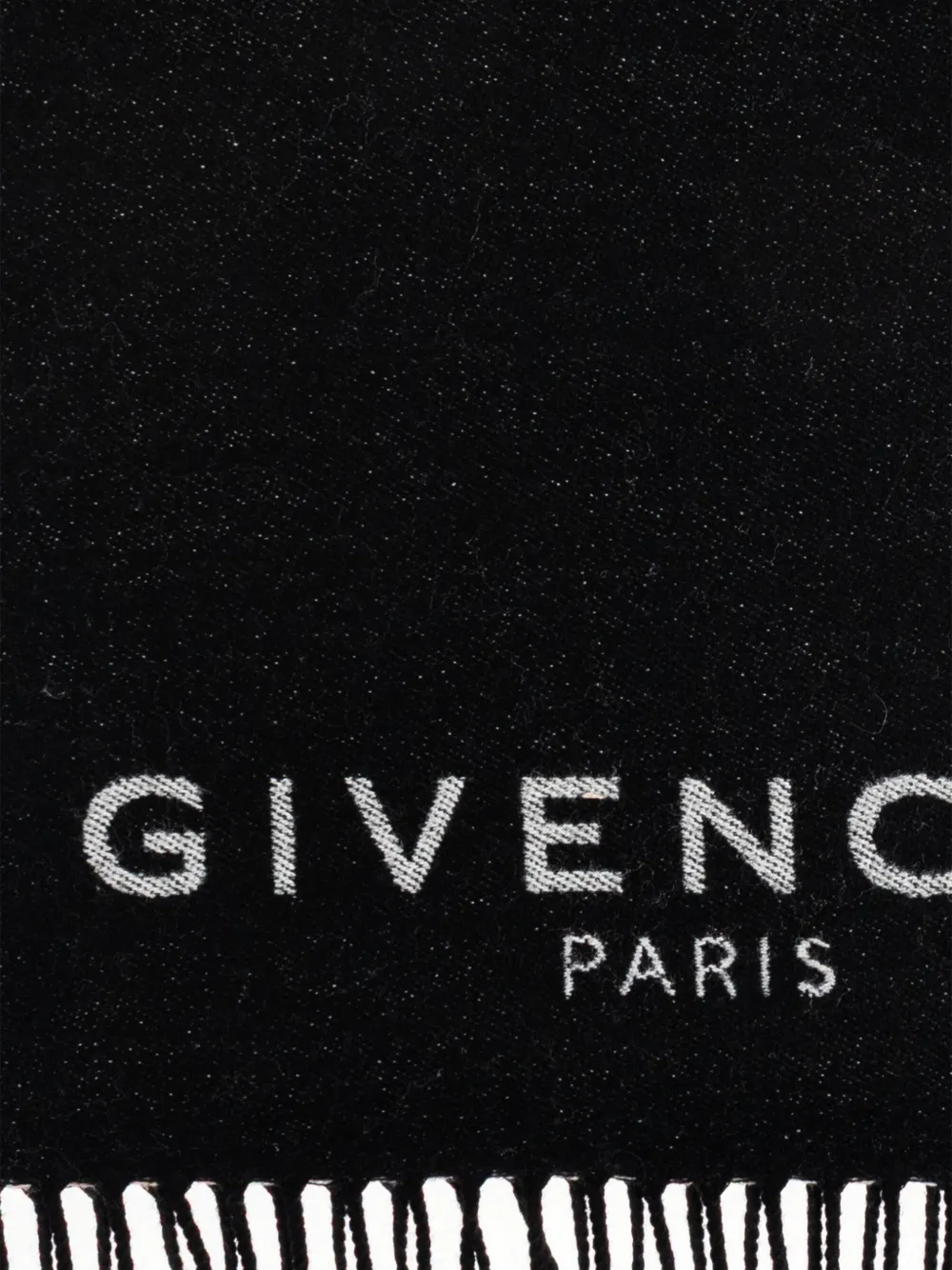  Givenchy Bufanda Con Logo Y Flecos - Negro 