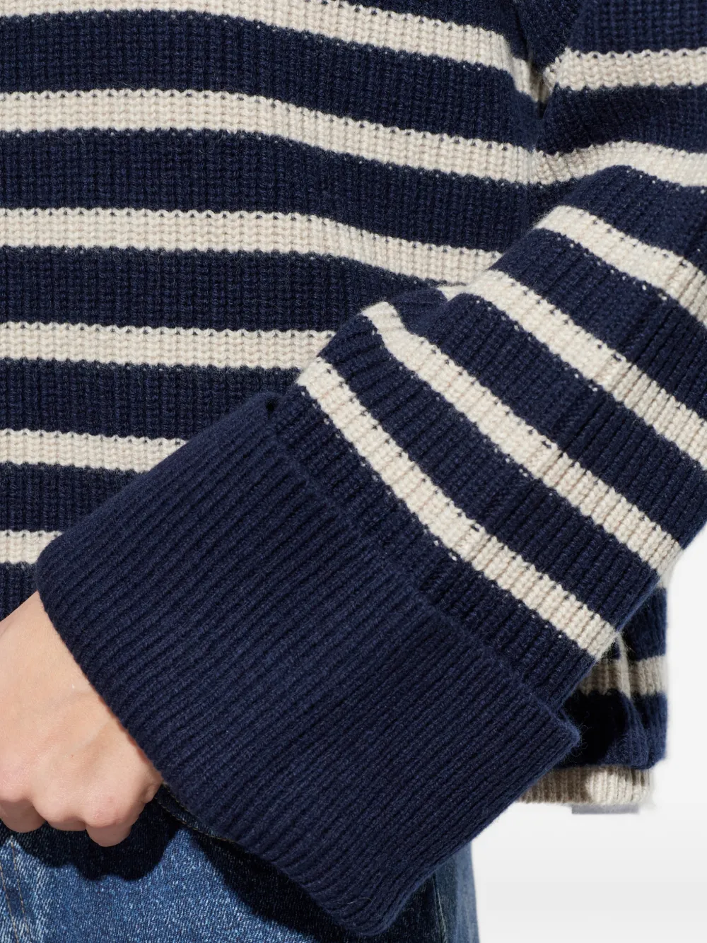 rag & bone Gestreepte coltrui Blauw