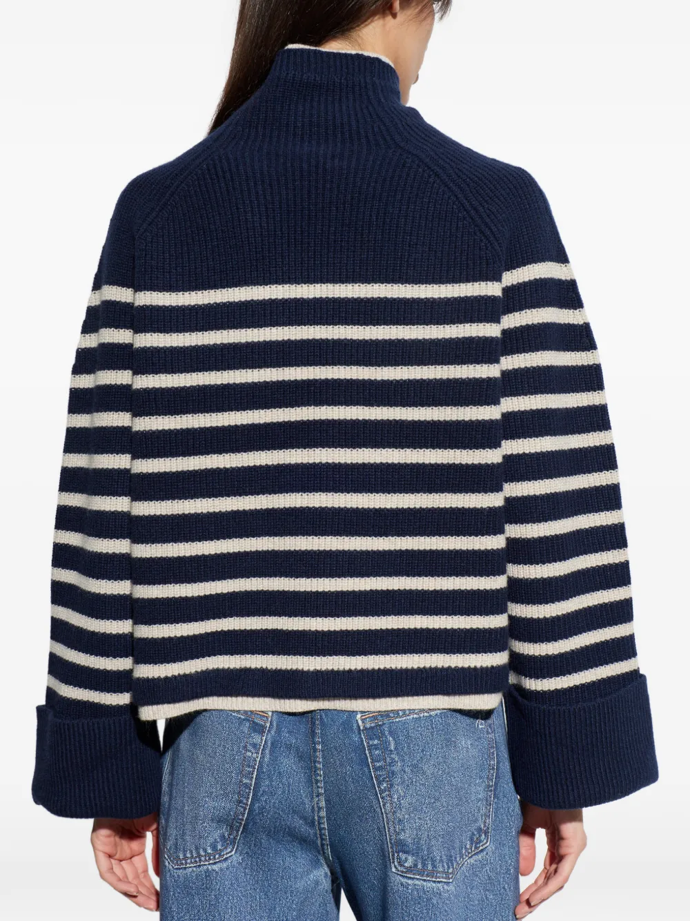 rag & bone Gestreepte coltrui Blauw