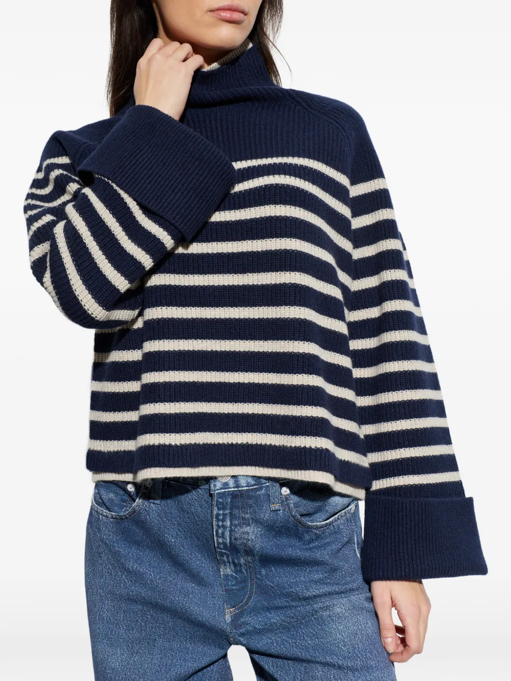  Rag & Bone Striped Roll-neck Sweater - Blue 
