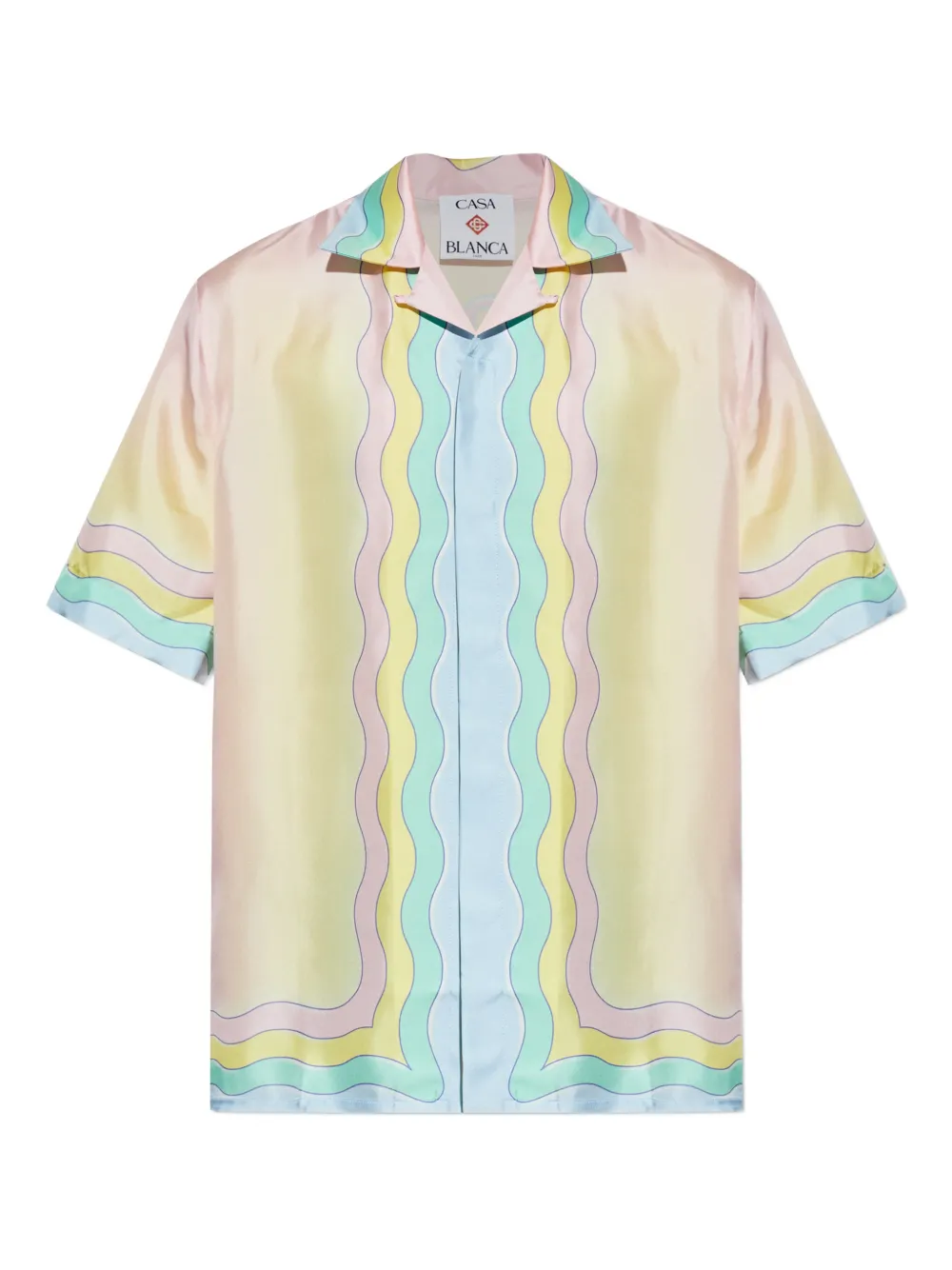 Casablanca Wave Print Shirt - Toni neutri