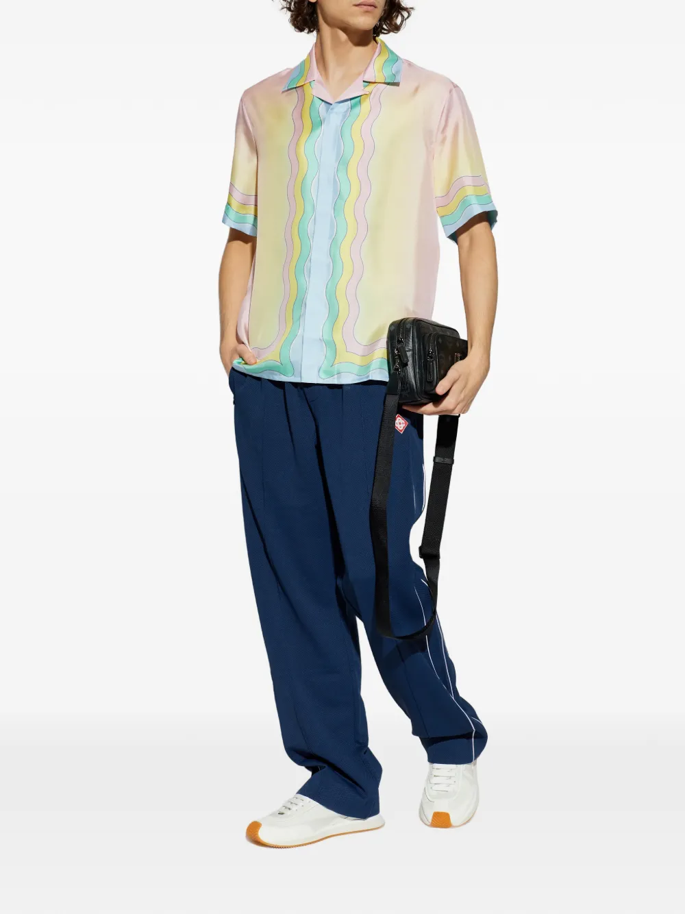 Casablanca Wave Print Shirt - Beige