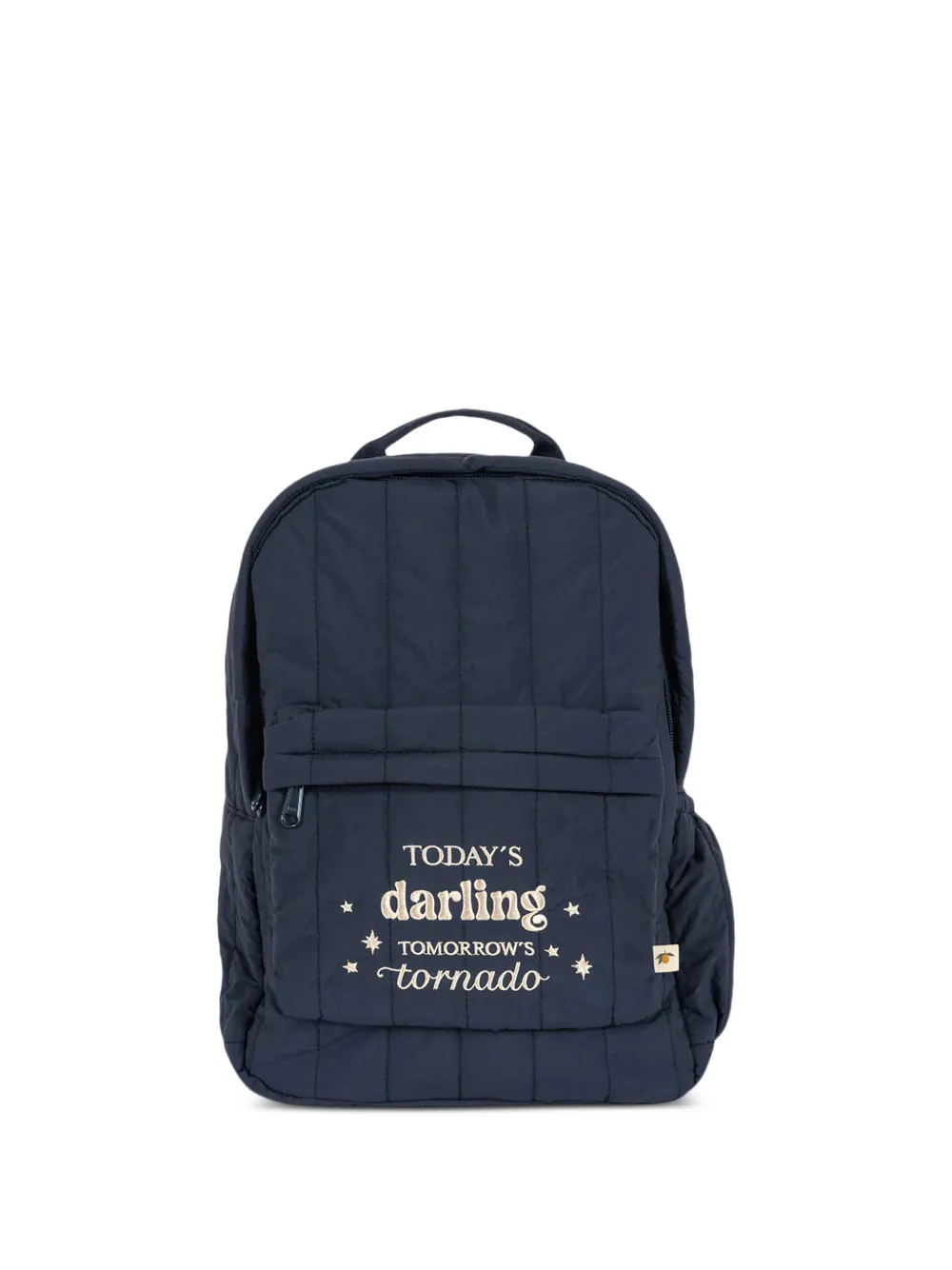 Konges Sløjd quilted-design lettering-embroidered backpack - Blu