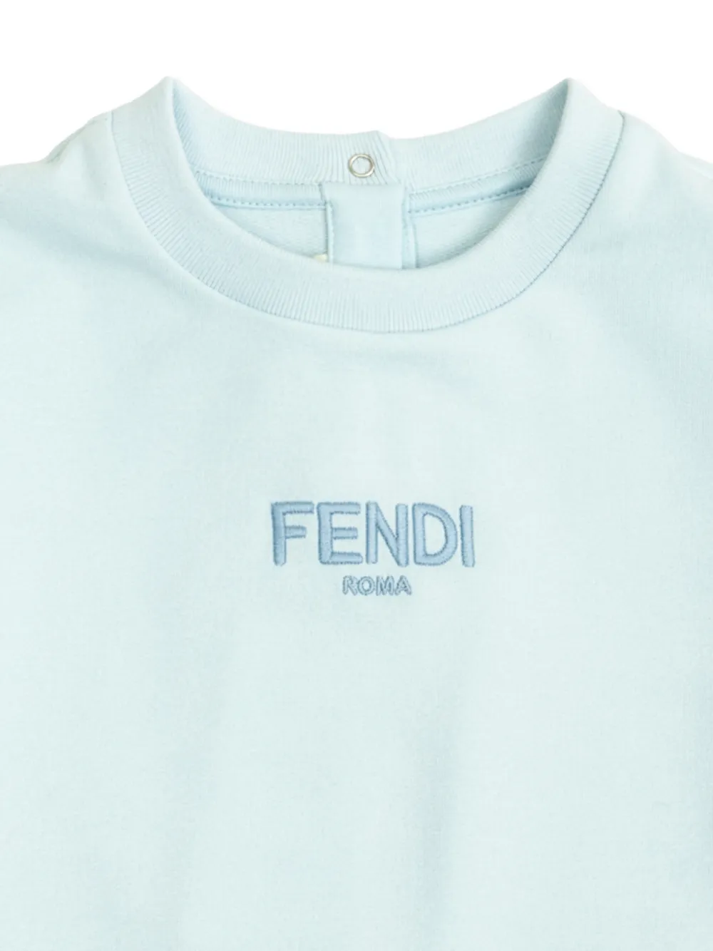  Fendi Kids Logo Embroidered Sweater - Blue 