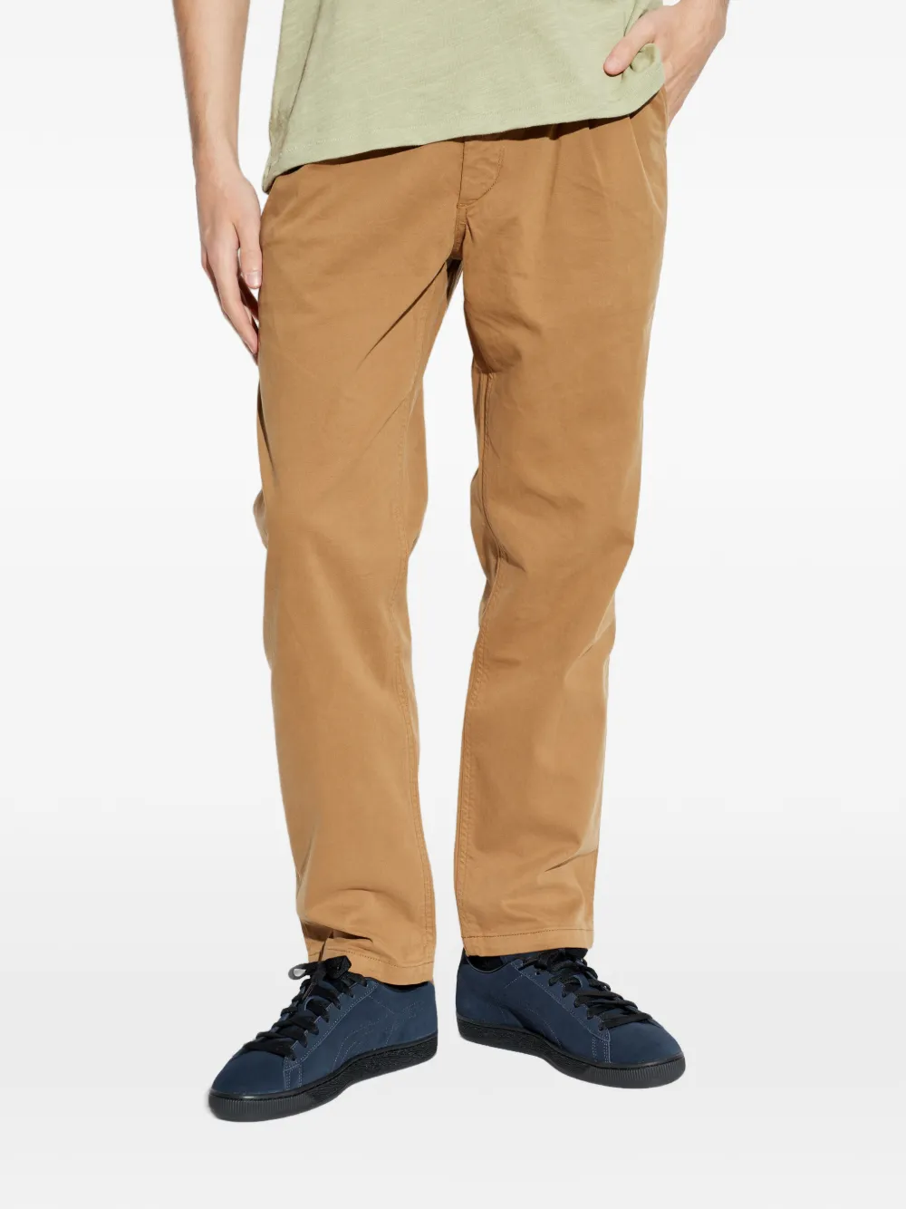 rag & bone Evan pleated chino trousers | Brown | Image 1