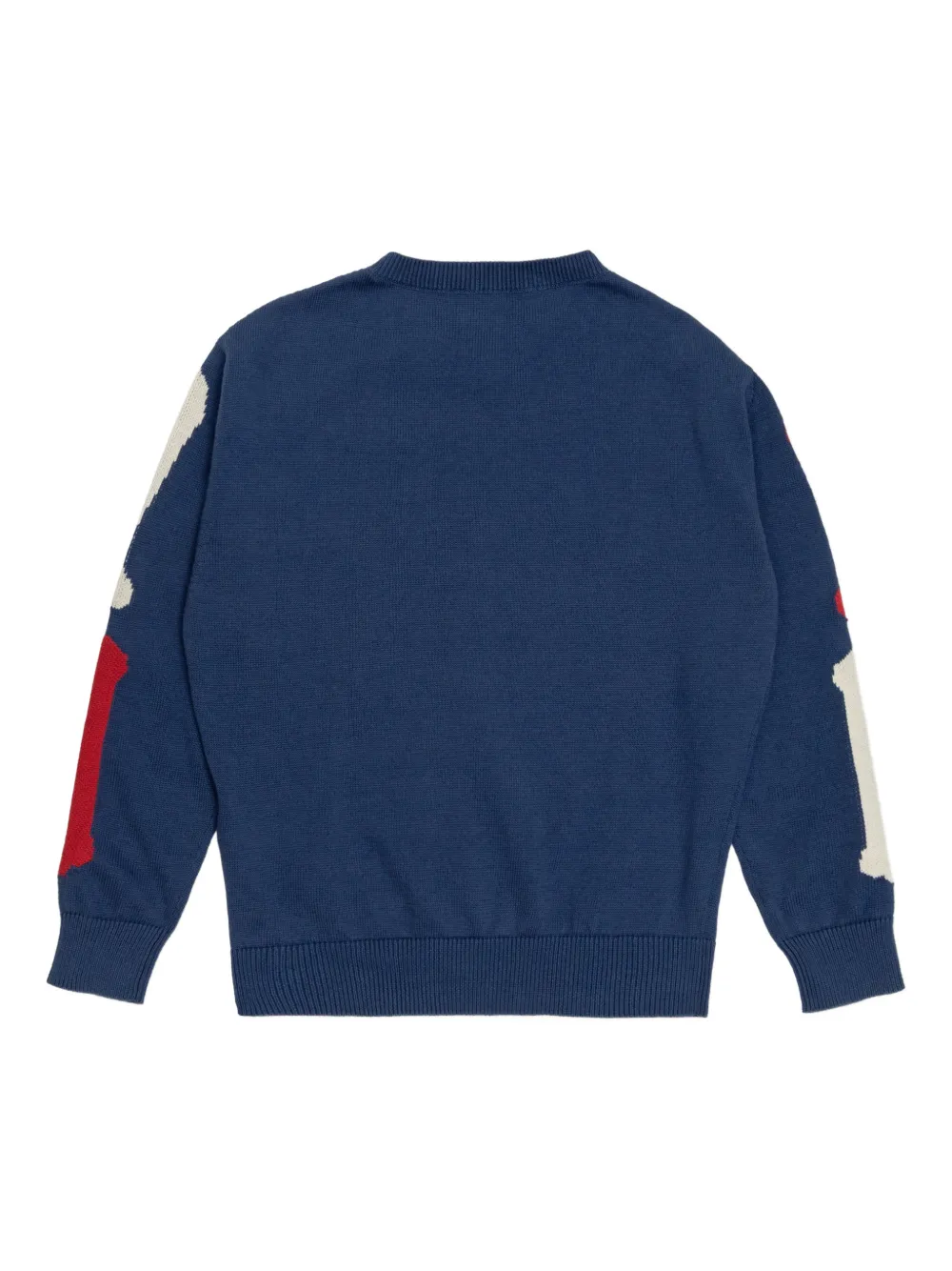  Amiri Kids V-neck Embroidered Sweater - Blue 