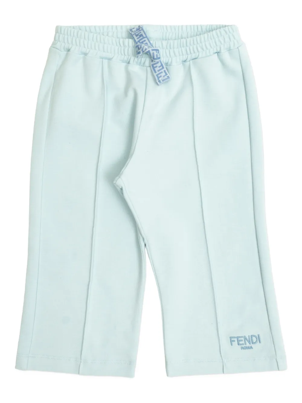 Fendi Kids drawstring-fastening logo-detail track pants - Blu