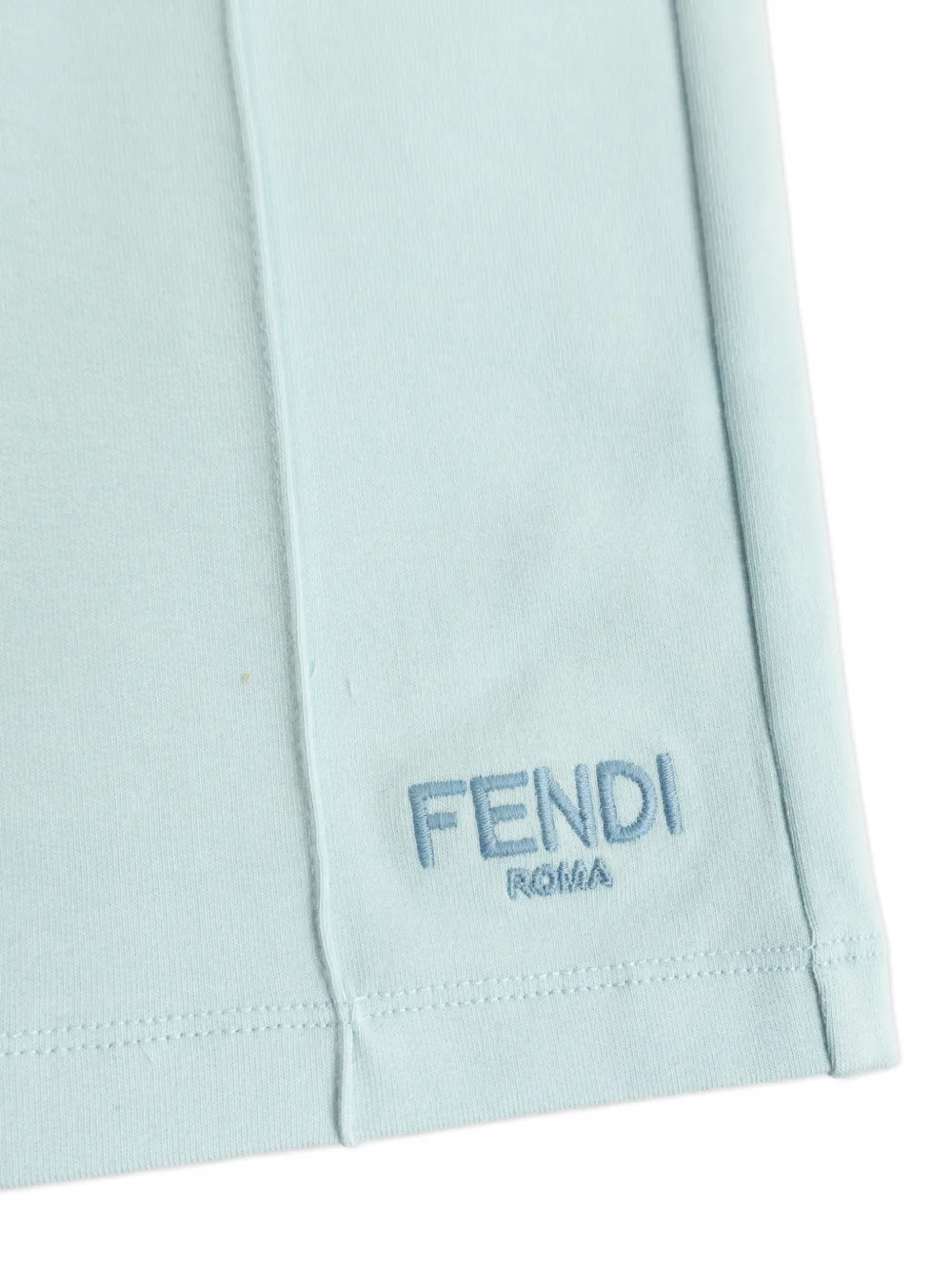 Fendi Kids Trainingsshorts met trekkoordsluiting en logodetail Blauw