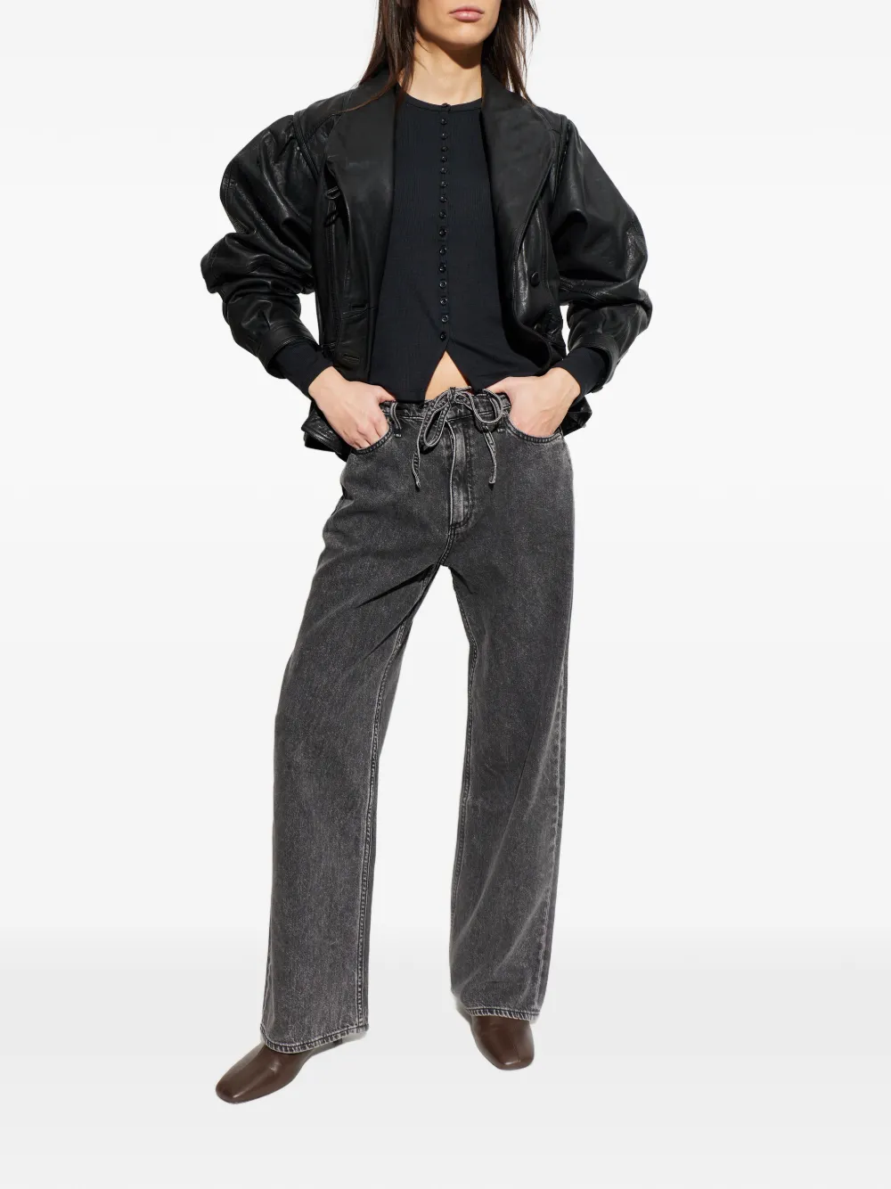 rag & bone Phoebe drawstring-detail trousers | Jeans rectos | Image 2