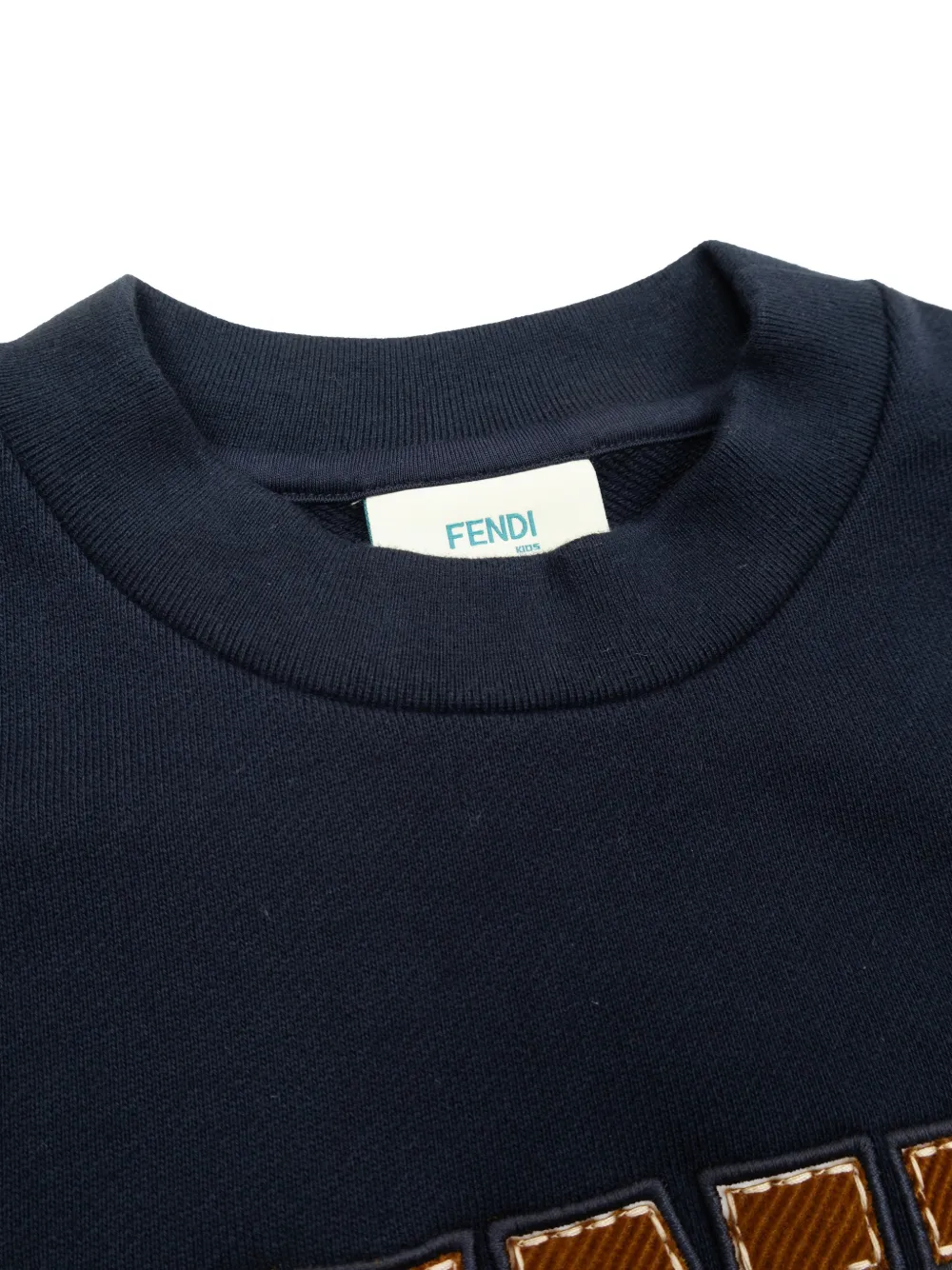Fendi Kids Sweater met ronde hals Blauw