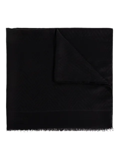 Givenchy herringbone fringed scarf