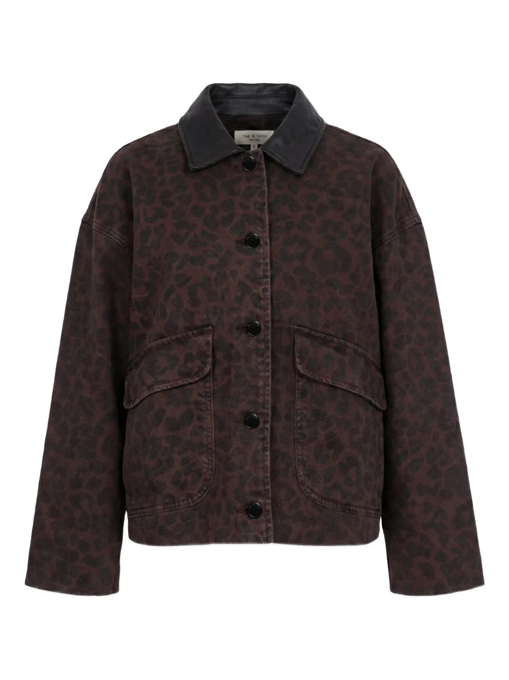 rag & bone leopard-print collar jacket | brun | Image 1