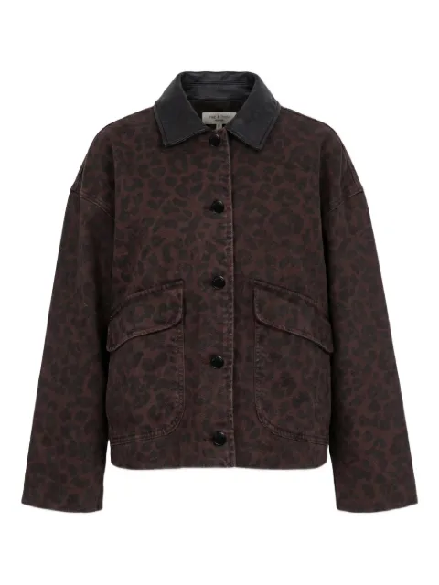 rag & bone leopard-print collar jacket