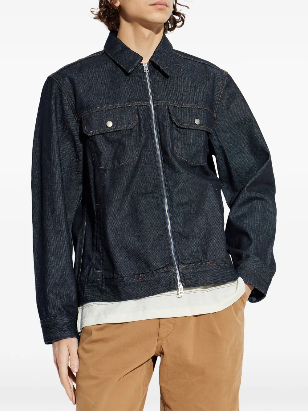  Rag & Bone Zip-up Pocket Jacket - Blue 