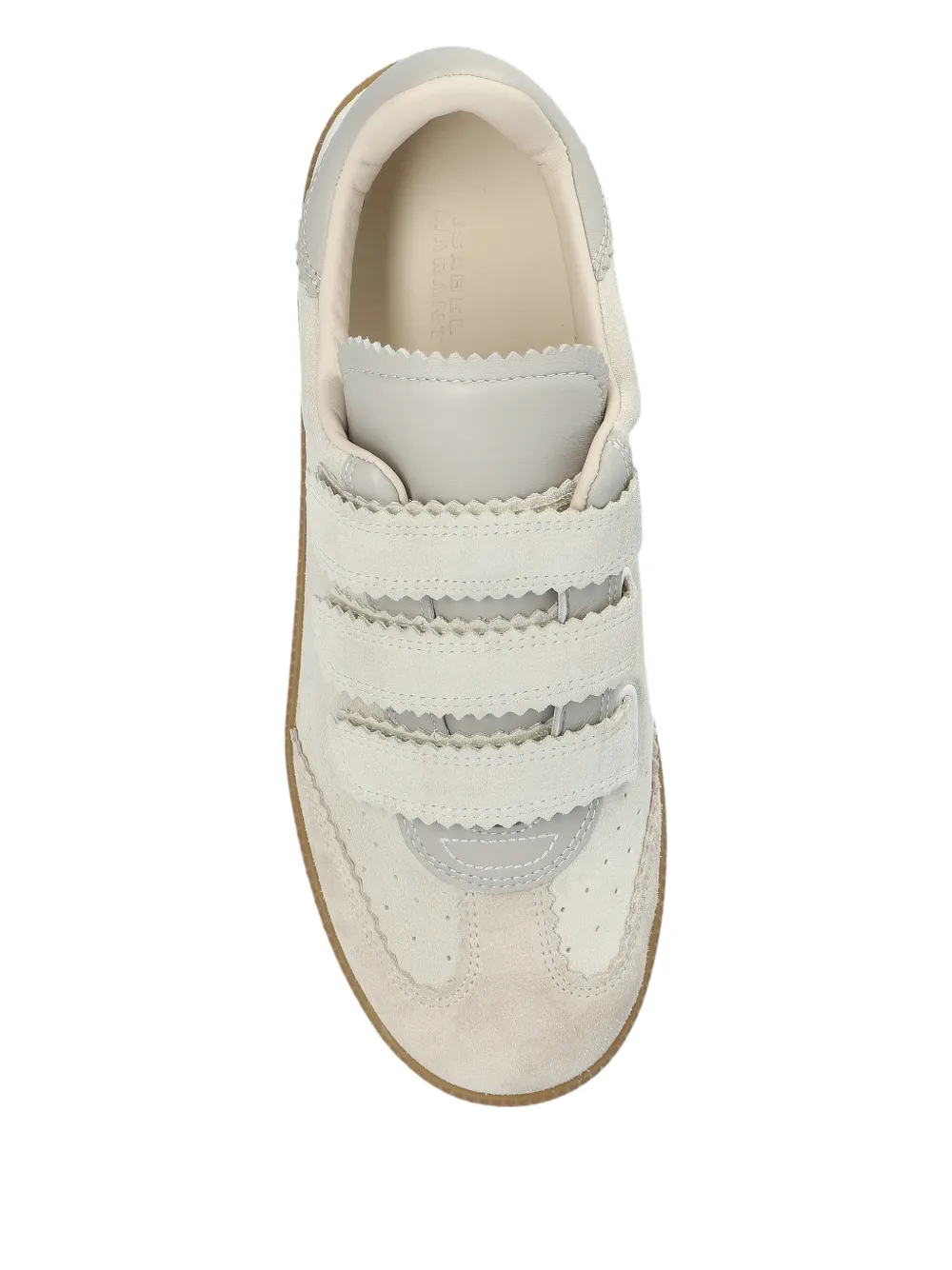 ISABEL MARANT Sneakers met gewelfde afwerking en bandje Beige