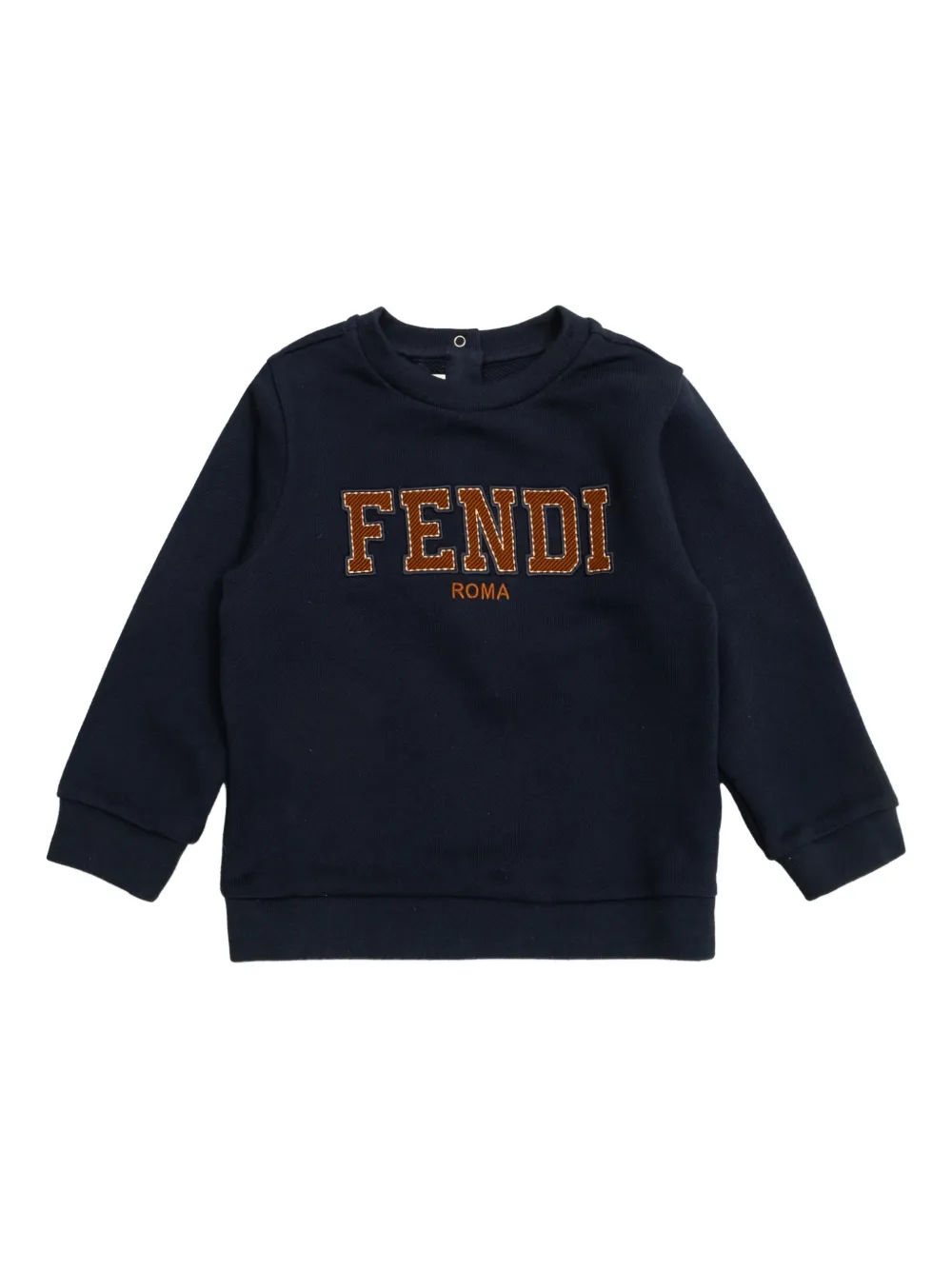 Fendi Kids long-sleeve crew-neck sweater - Blu