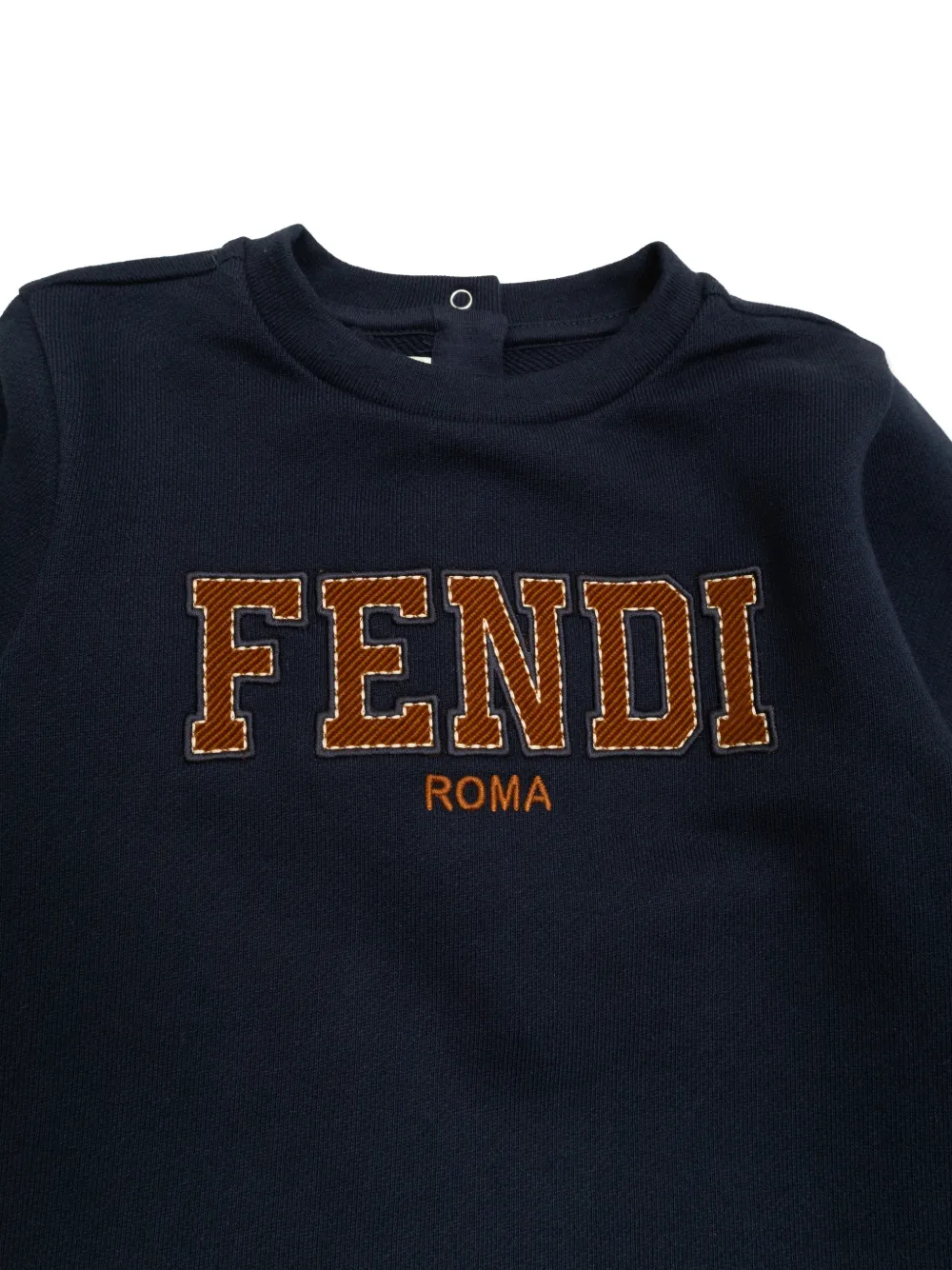  Fendi Kids Jersey Con Cuello Redondo - Azul 