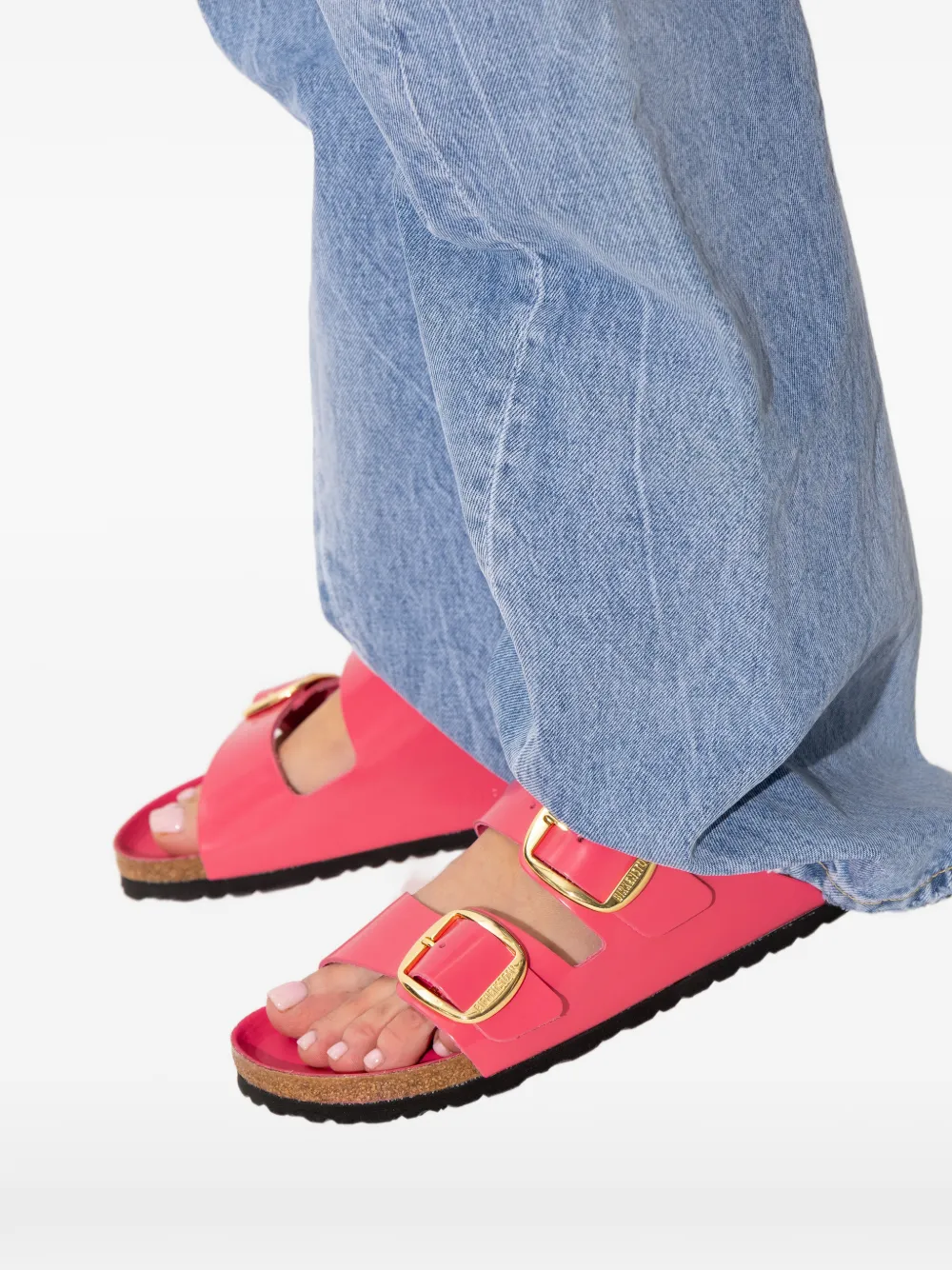 Birkenstock Arizona sandalen met gesp Roze