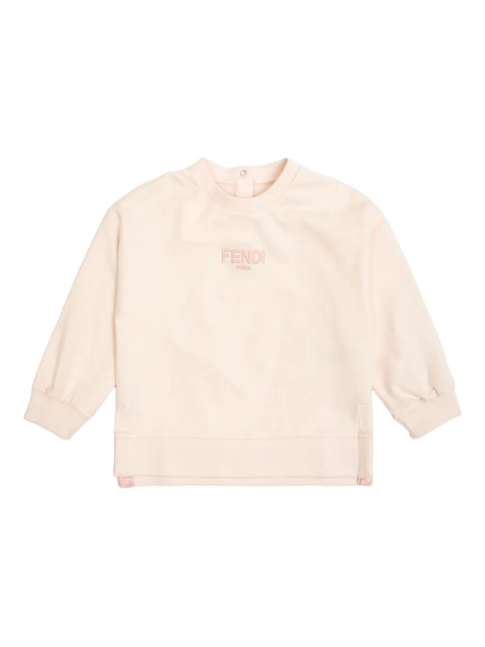 Fendi Kids logo-embroidered sweatshirt - Rosa