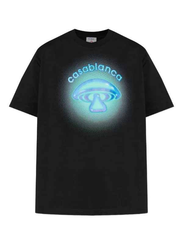 Casablanca Airbrush Mushroom T-shirt in Black