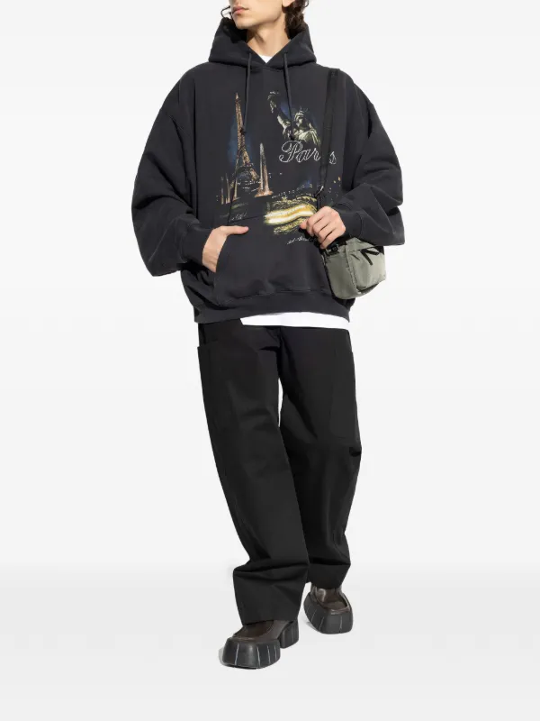 VETEMENTS グラフィック パーカー | ブラック | FARFETCH JP