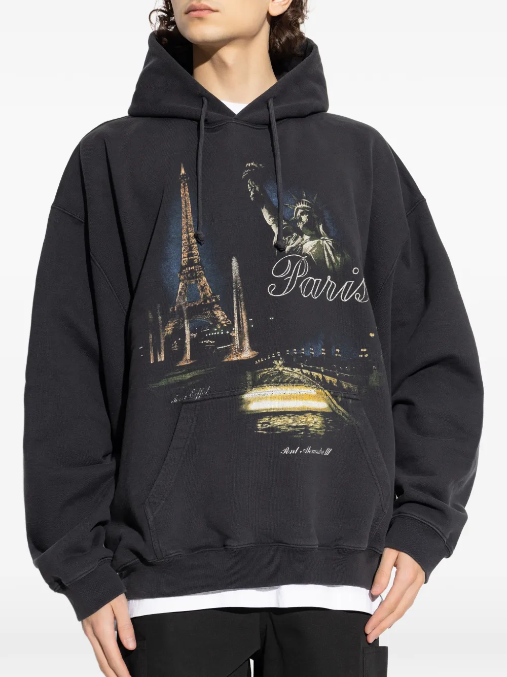 VETEMENTS Hoodie met print Zwart