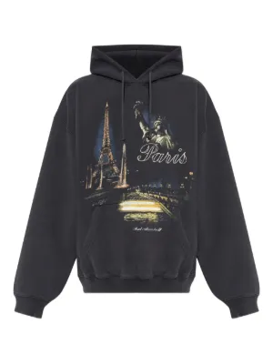 VETEMENTS logo-embroidered Hoodie | Blue | FARFETCH RO