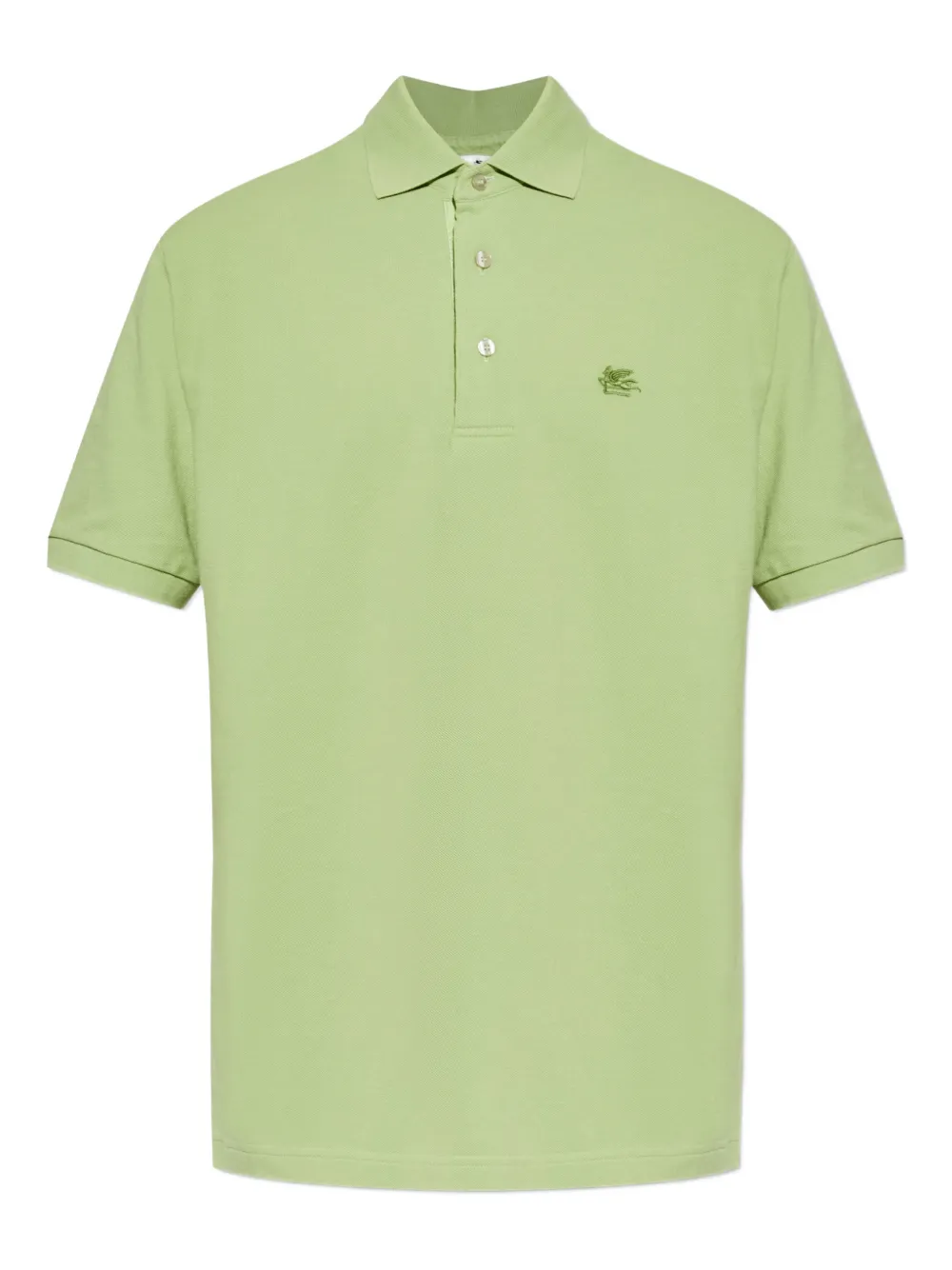 ETRO logo-embroidered polo shirt - Verde