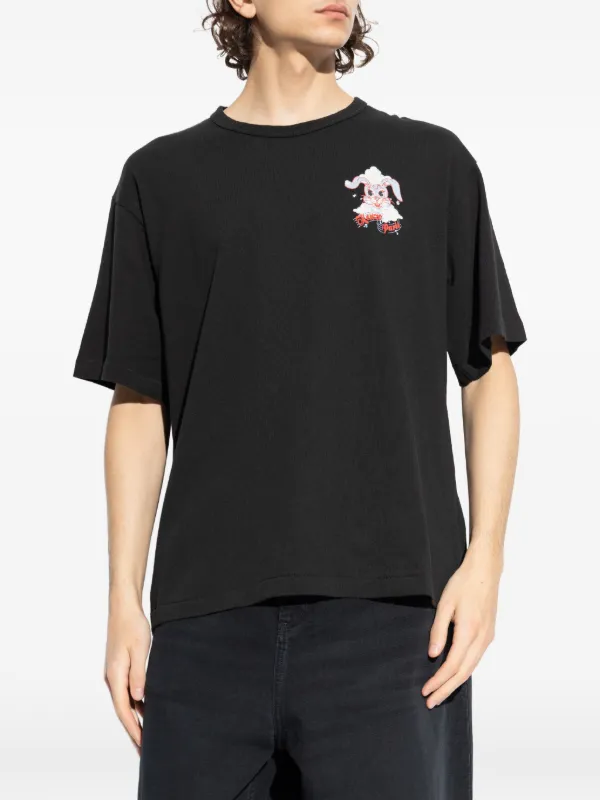 Kenzo Winter Holidays rabbit-print T-shirt | Black | FARFETCH