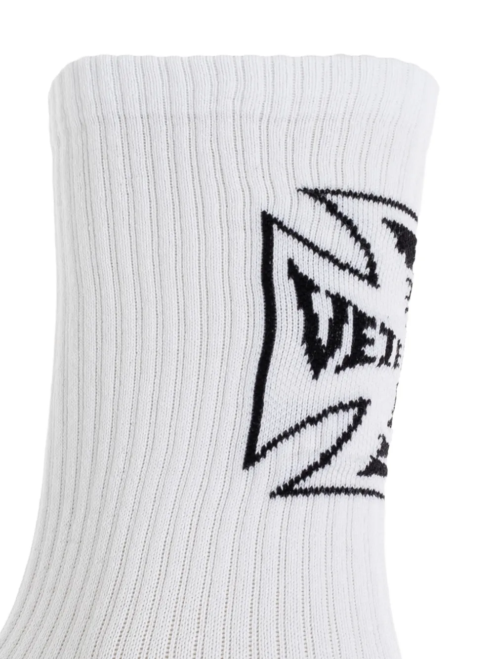  Vetements Intarsia Socks - White 