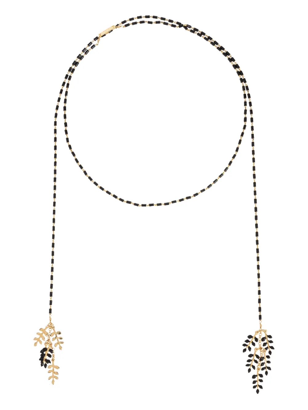 ISABEL MARANT leaf beaded necklace - Nero