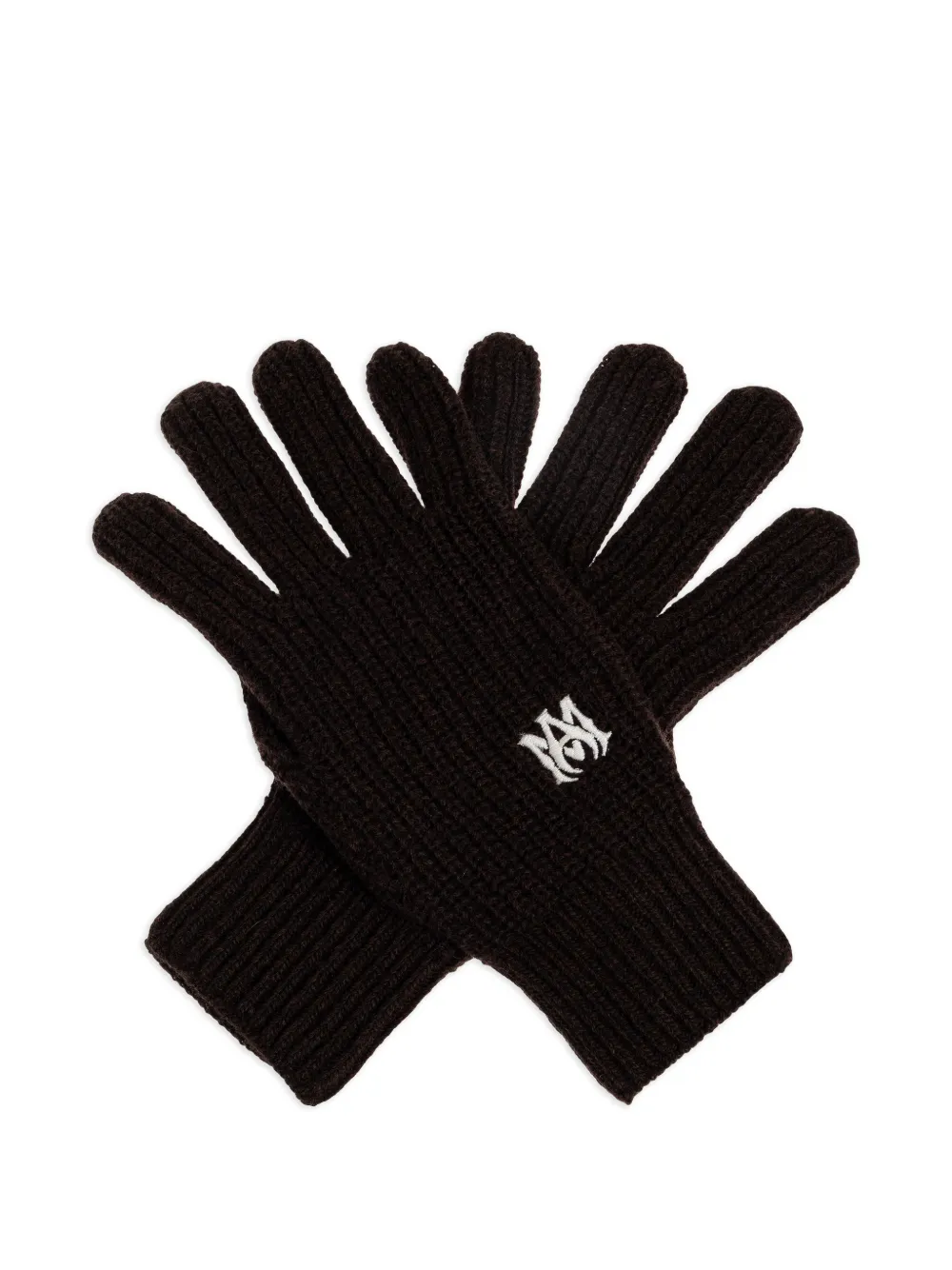 AMIRI logo appliqué gloves - Marrone