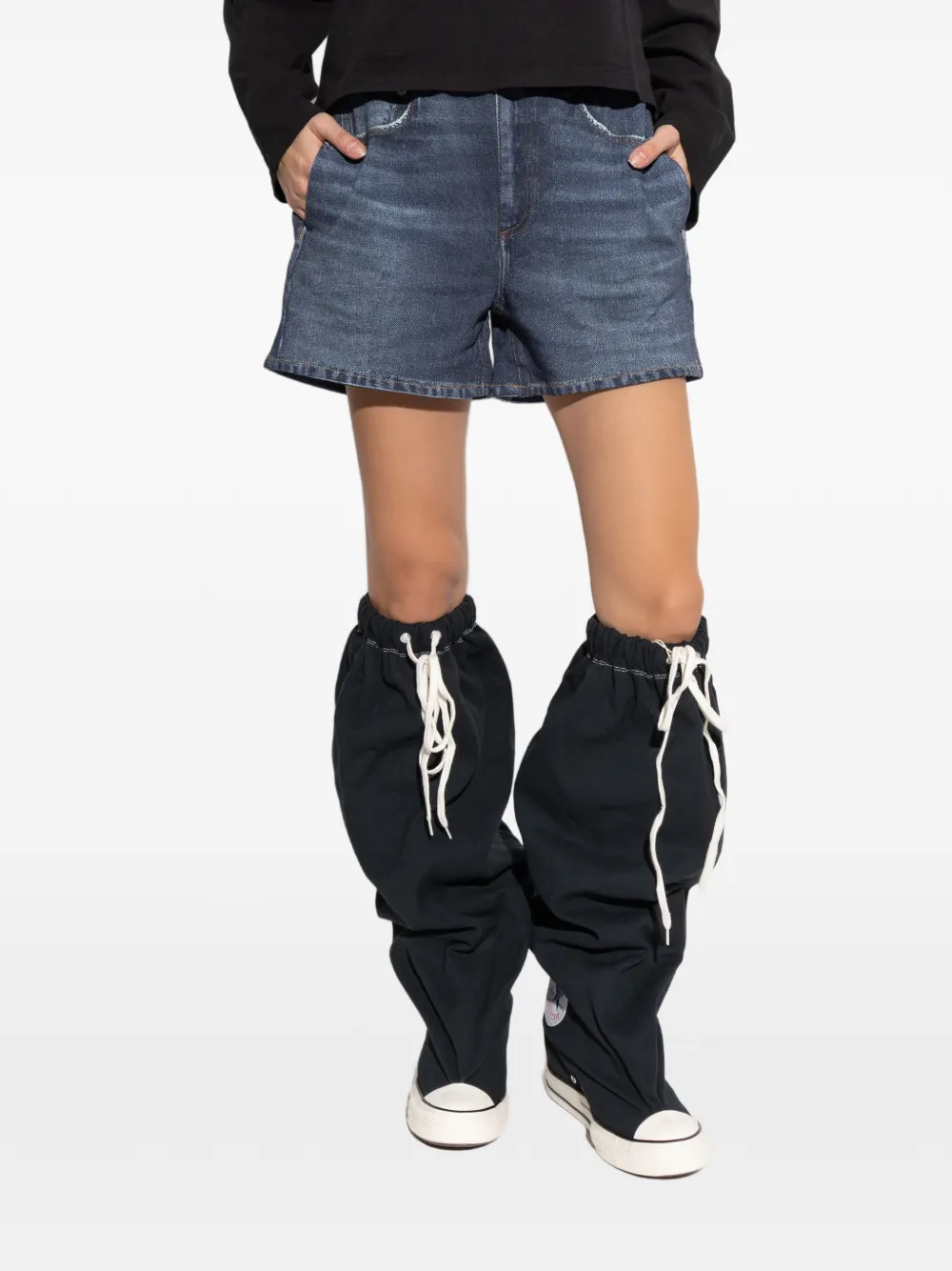  Rag & Bone Frayed Shorts - Blue 