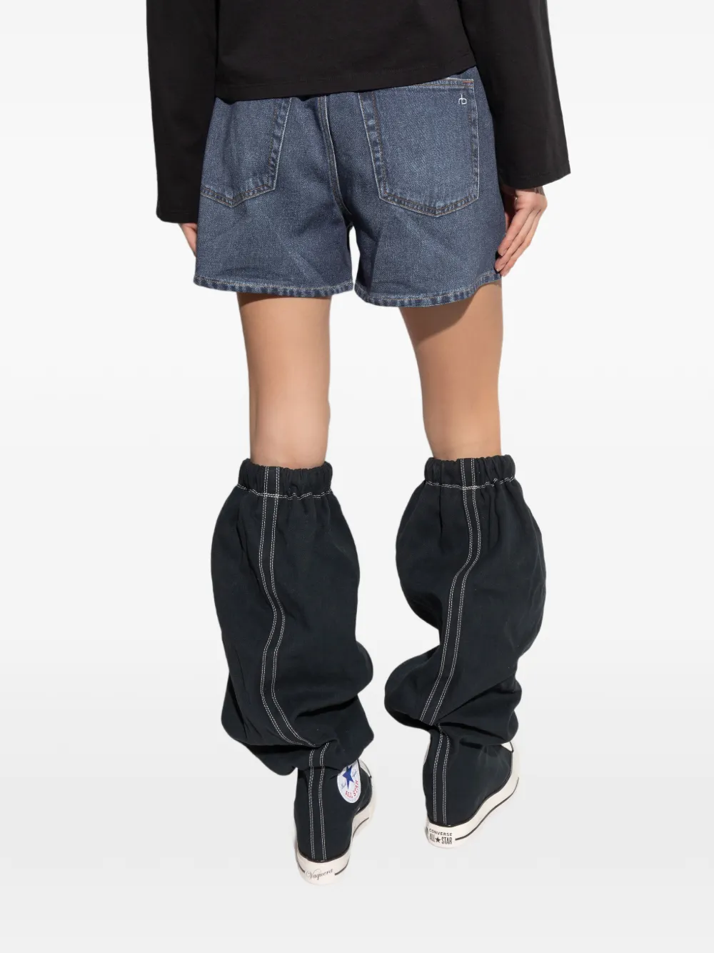 rag & bone Shorts met franje Blauw