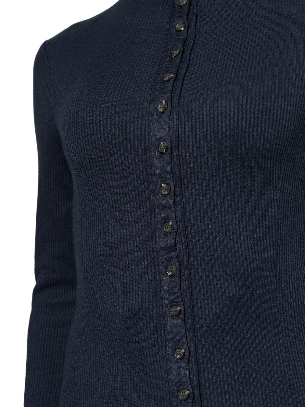 rag & bone Ribgebreide trui met knoop Blauw