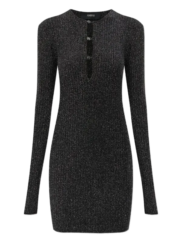 Amiri Ma Hardware Mini Dress in Black