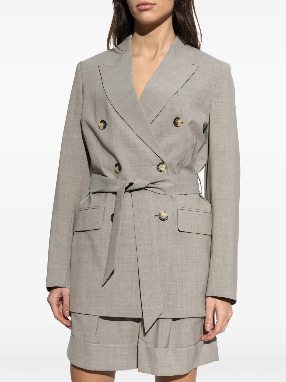 rag & bone double-breasted belted jacket | tons neutres | Image 1