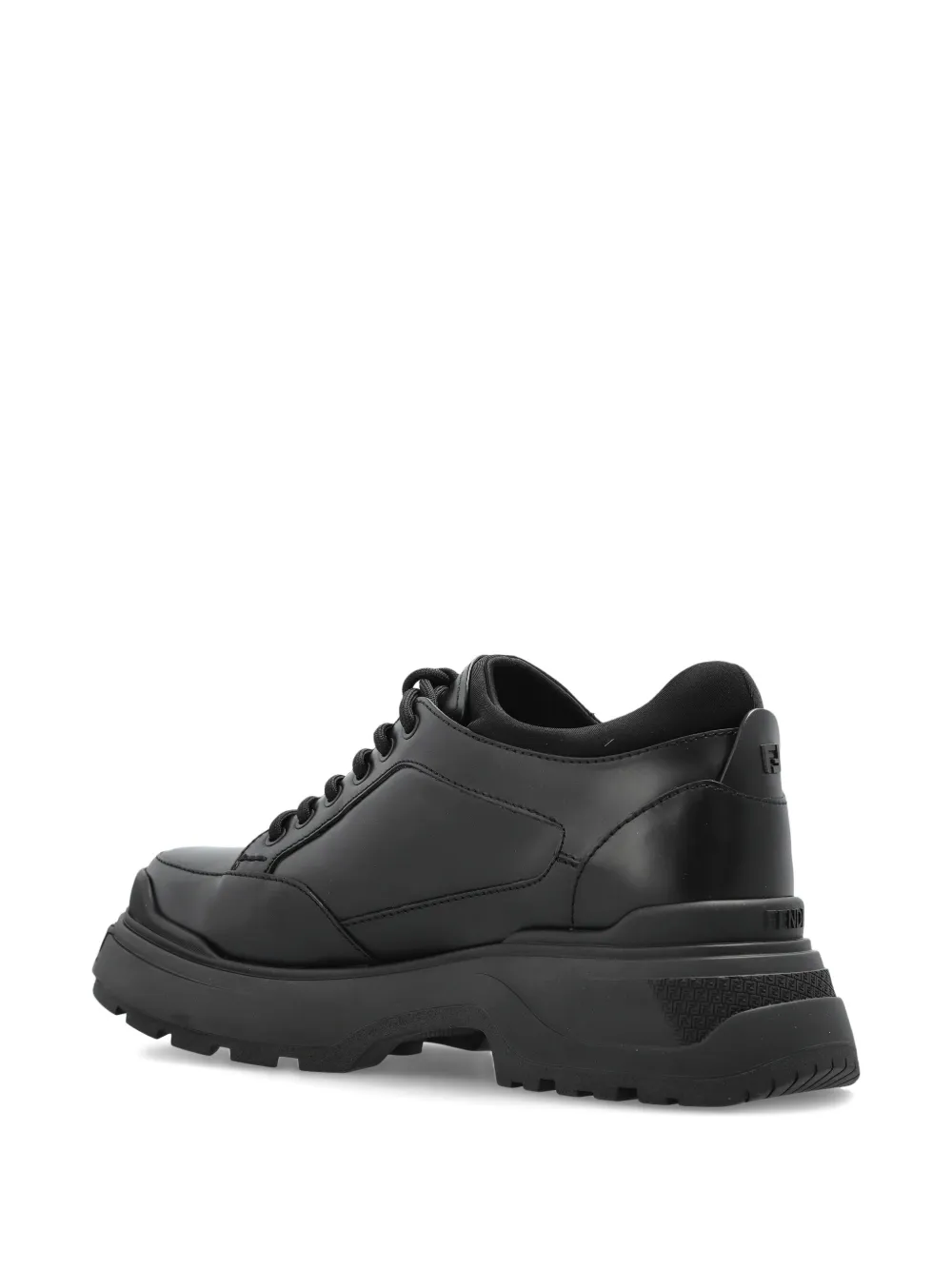 FENDI Derby schoenen met logo-reliëf Zwart